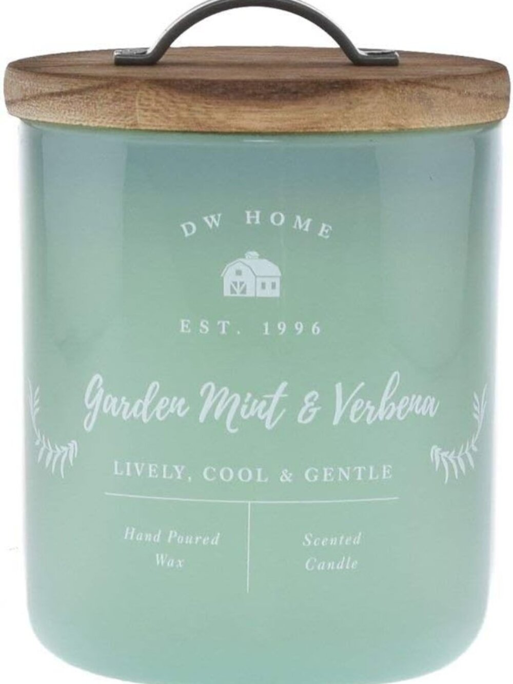 DW Home Garden Mint Verbena NEW Candle w. Wooden Lid